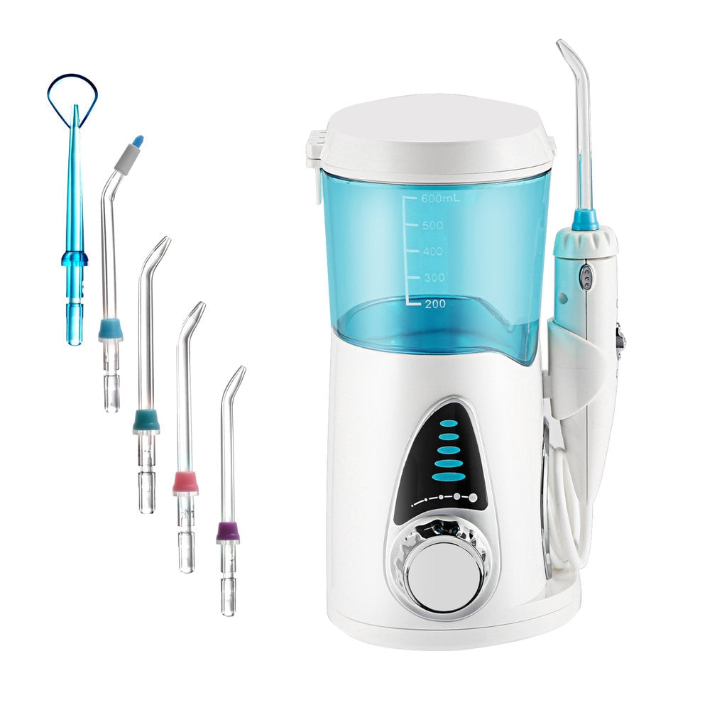 Family Oral Irrigator Water Flosser Dental Care Quiet Design With 6 Multifunctional Tips for Improving Gum Health Easy to Use - ebowsos