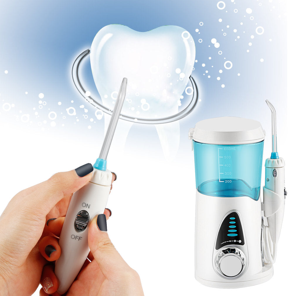 Family Oral Irrigator Water Flosser Dental Care Quiet Design With 6 Multifunctional Tips for Improving Gum Health Easy to Use - ebowsos