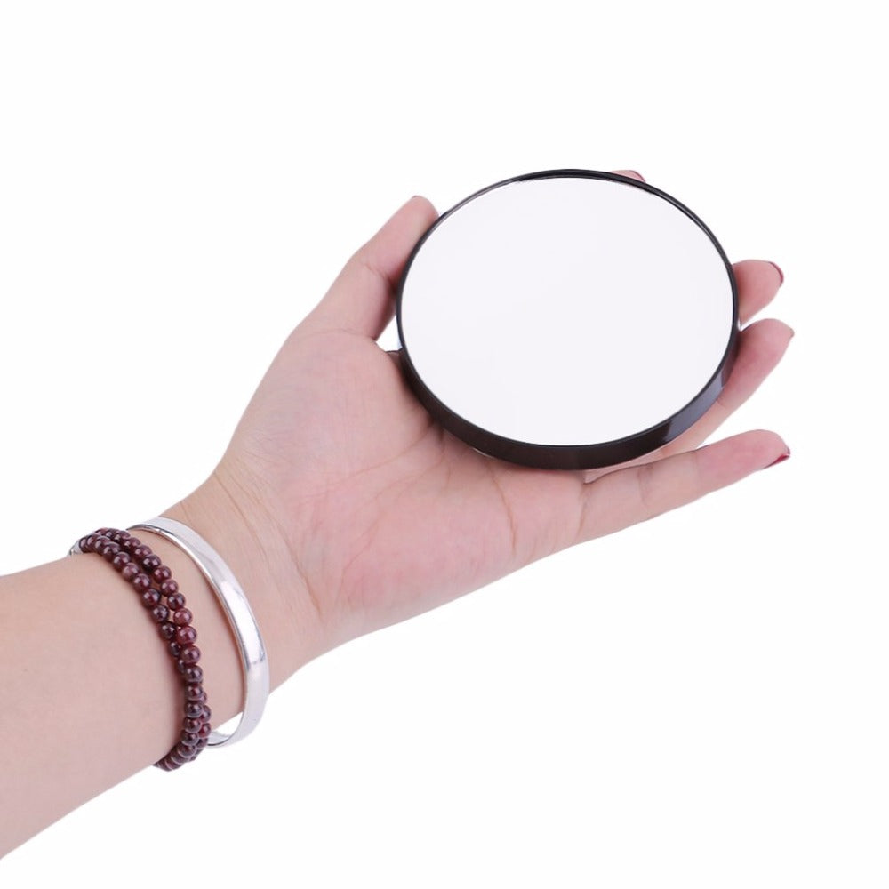 Fashion 10X Magnifying Glass Cosmetics Mirror With Suction Cups Women Beauty Makeup Mirror Great Make up Tool Gifts Black - ebowsos