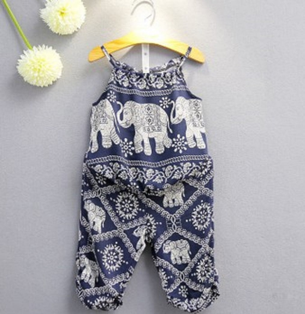 Fashion Baby Kids Girls Elephant Vest+Pants Summer Clothes 2PCS Set Suit Outfits - ebowsos