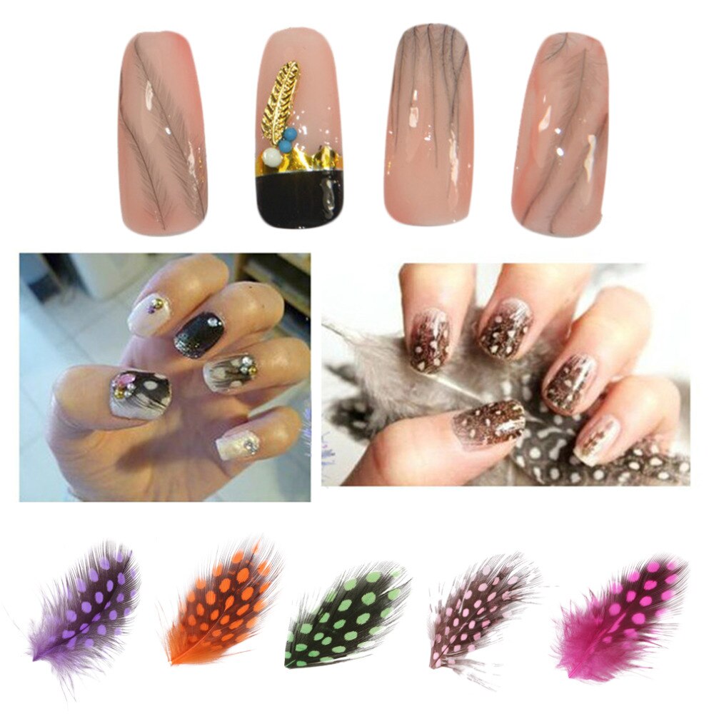 Fashion Feather Nail Art Water Transfer Decals Sticker French Tips Decor Drop Shipping - ebowsos