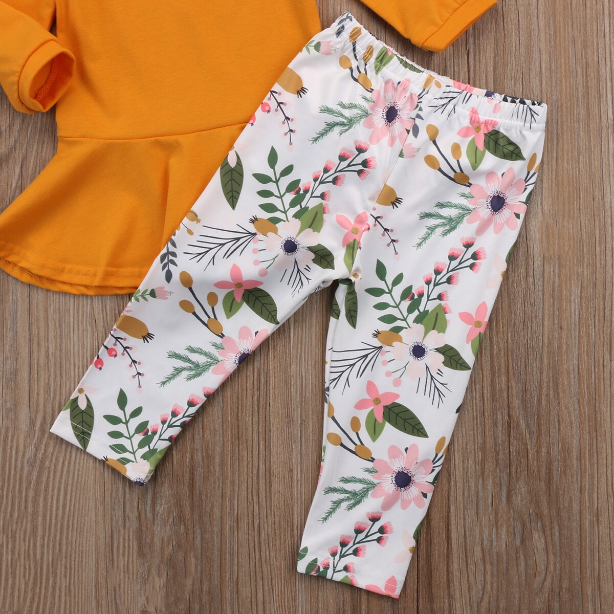 Fashion Flower 2-7Y Toddler Kids Girls Outfits Clothes Long Sleeve T-shirt Tops +Long Pants Casual Set Warm - ebowsos