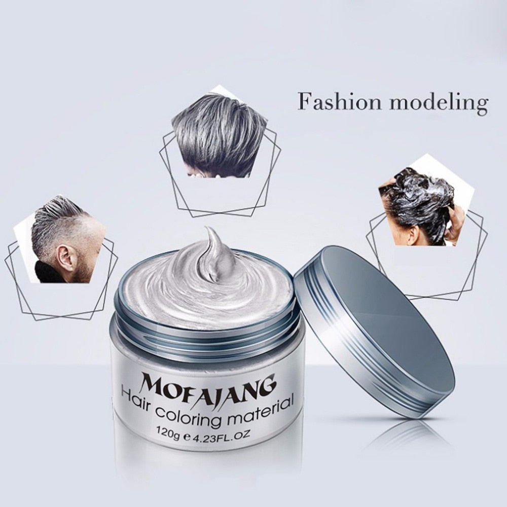 Fashion Hair Coloring Material Styling One-Time Hair Wax Disposable Hair Dye Mud Easy To Wash Plants Component - ebowsos