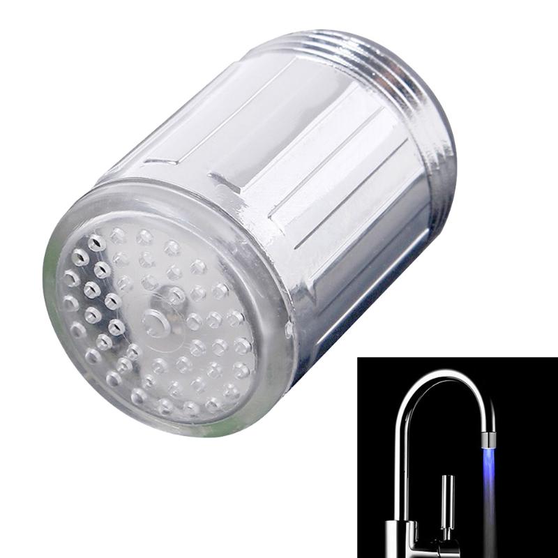 Fashion LED Water Stream Mini Faucet Lighting Tap Kitchen Bathroom Tool - ebowsos