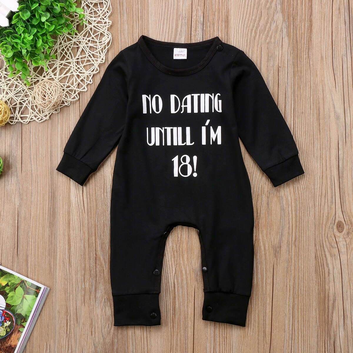 Fashion Letter Newborn Baby Boys Girls Kids Long Sleeve Romper Cotton Playsuits Outfit Clothes Winter Autumn - ebowsos