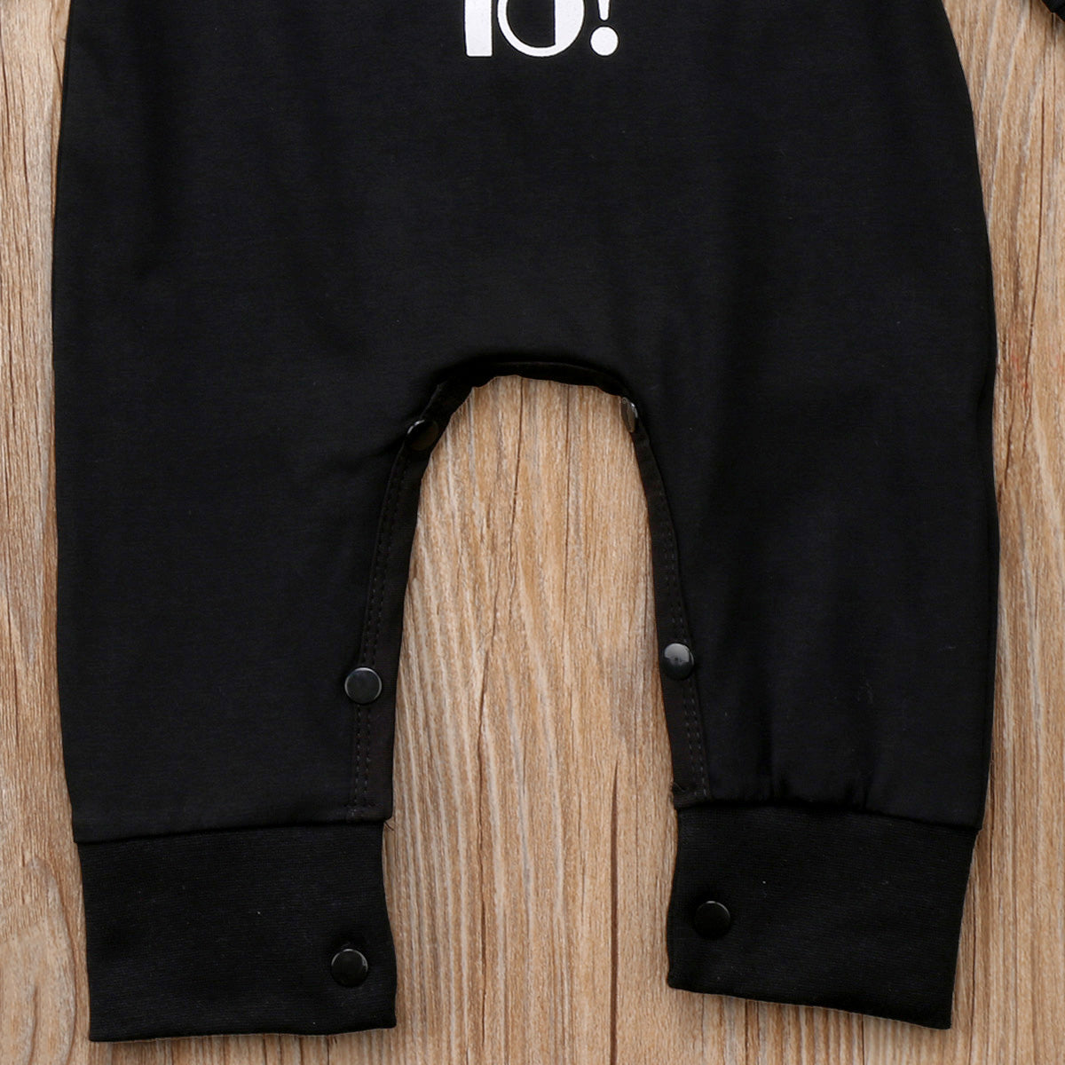 Fashion Letter Newborn Baby Boys Girls Kids Long Sleeve Romper Cotton Playsuits Outfit Clothes Winter Autumn - ebowsos