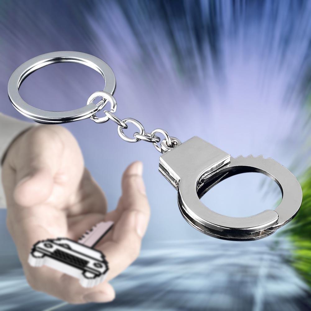 Fashion Mens Handcuffs Key Chain Keyring Mini New Gift Potable Keychain Handcuff Keychain Handcuff Key Ring Metal Key Chain-ebowsos