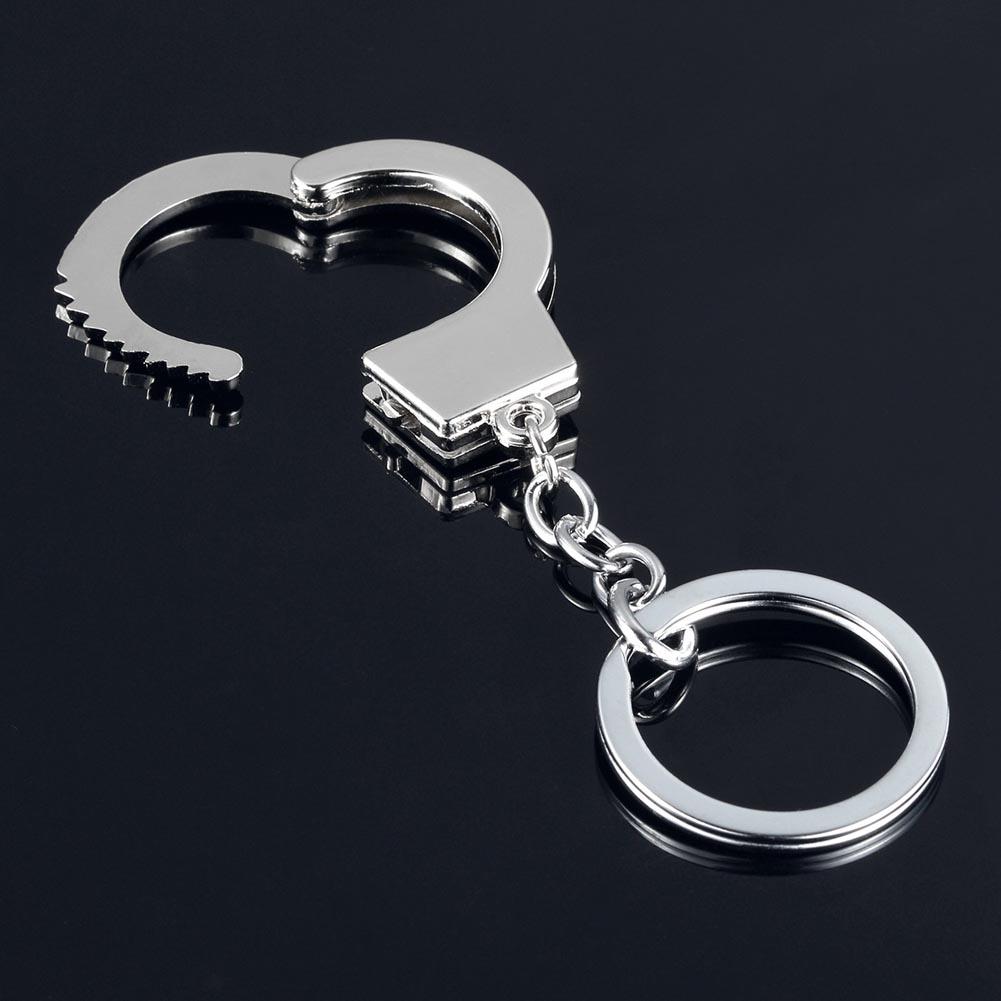 Fashion Mens Handcuffs Key Chain Keyring Mini New Gift Potable Keychain Handcuff Keychain Handcuff Key Ring Metal Key Chain-ebowsos