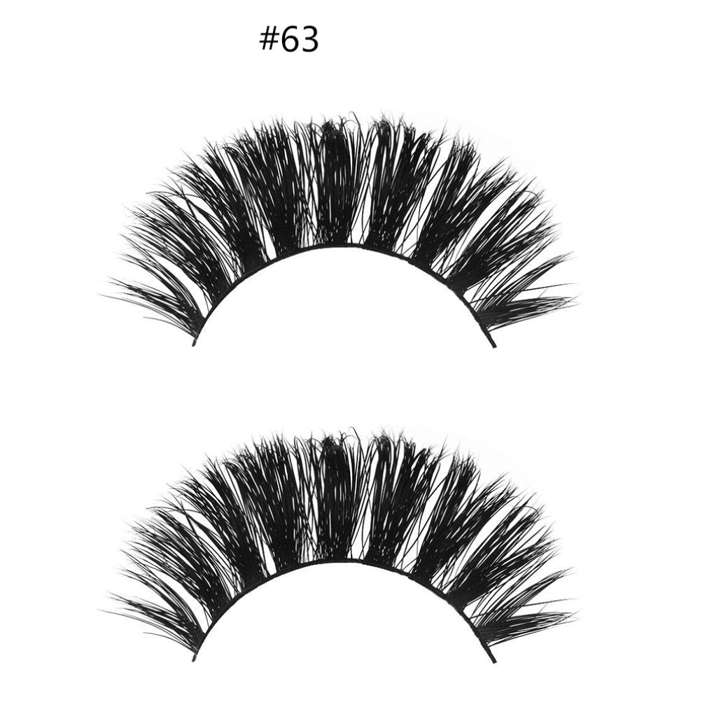Fashion Mink Fur Nature Handcrafted Plastic Cotton Stalks Exquisite Design Thick Style Reusable Eyelashes - ebowsos