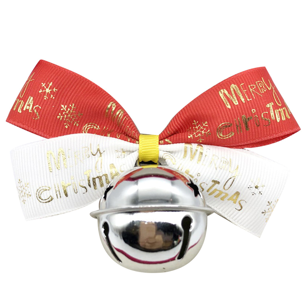 Fashion Pet Bowtie With Bell Adjustable Dog Bow Tie Pet Collar Tie For Christmas Clothing Accessories Pet Supplies-ebowsos