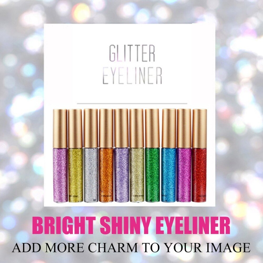Fashion Shimmer Glitter Liquid Eyeliner Pen Long Lasting Quick Dry Waterproof Beauty Makeup Cosmetic Tool Eye Line Pen 2018 New - ebowsos