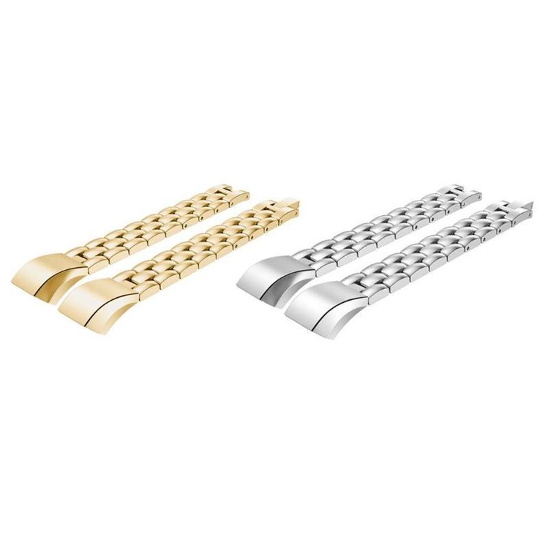 Fashion Stainless Steel Watch Bracelet Band Strap Adapter Wrist Band Link Strap for Fitbit Alta HR Alta MoKo - ebowsos