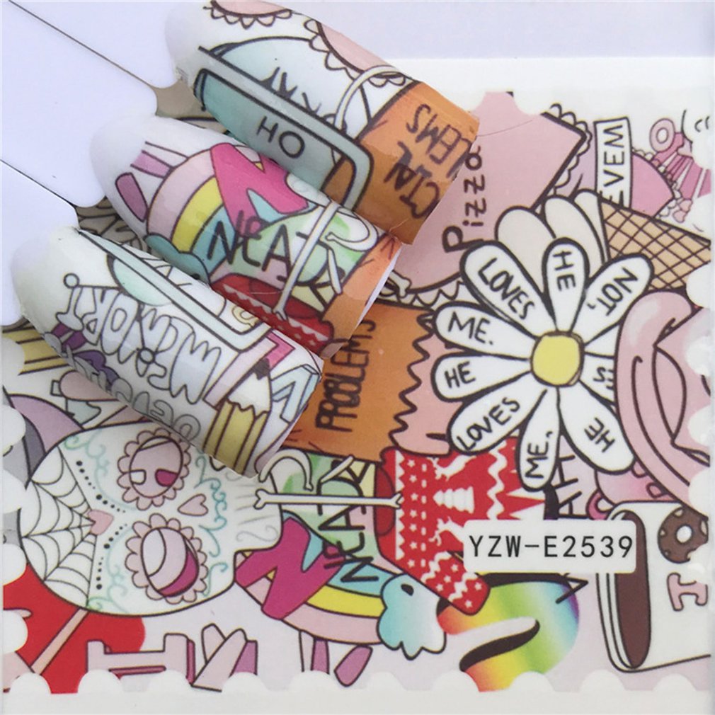 Fashion Sticker Printing Nail Paper Nails Art Decoration DIY - ebowsos
