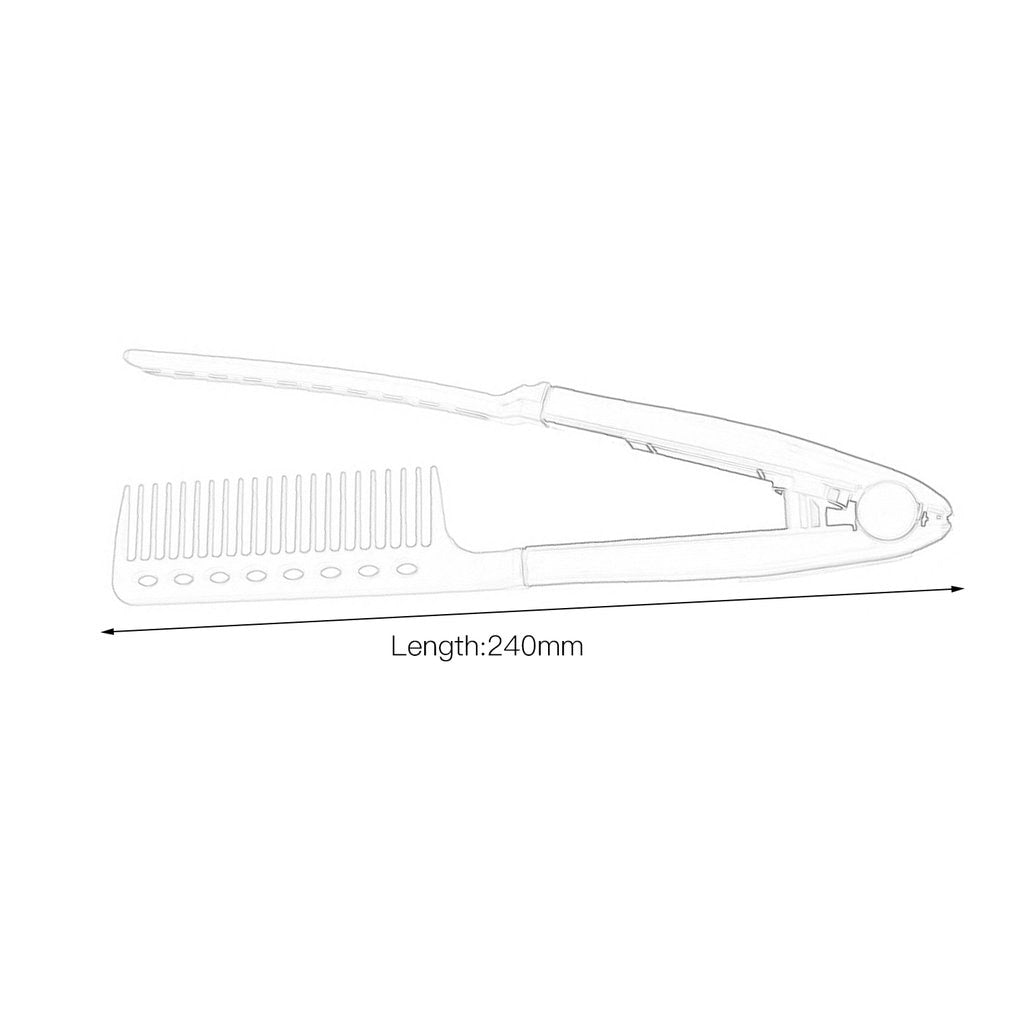 Fashion V Type Hair Comb Hair Straightener Combs DIY Salon Haircut Hairdressing Styling Tool Barber Anti-static Combs Brush - ebowsos