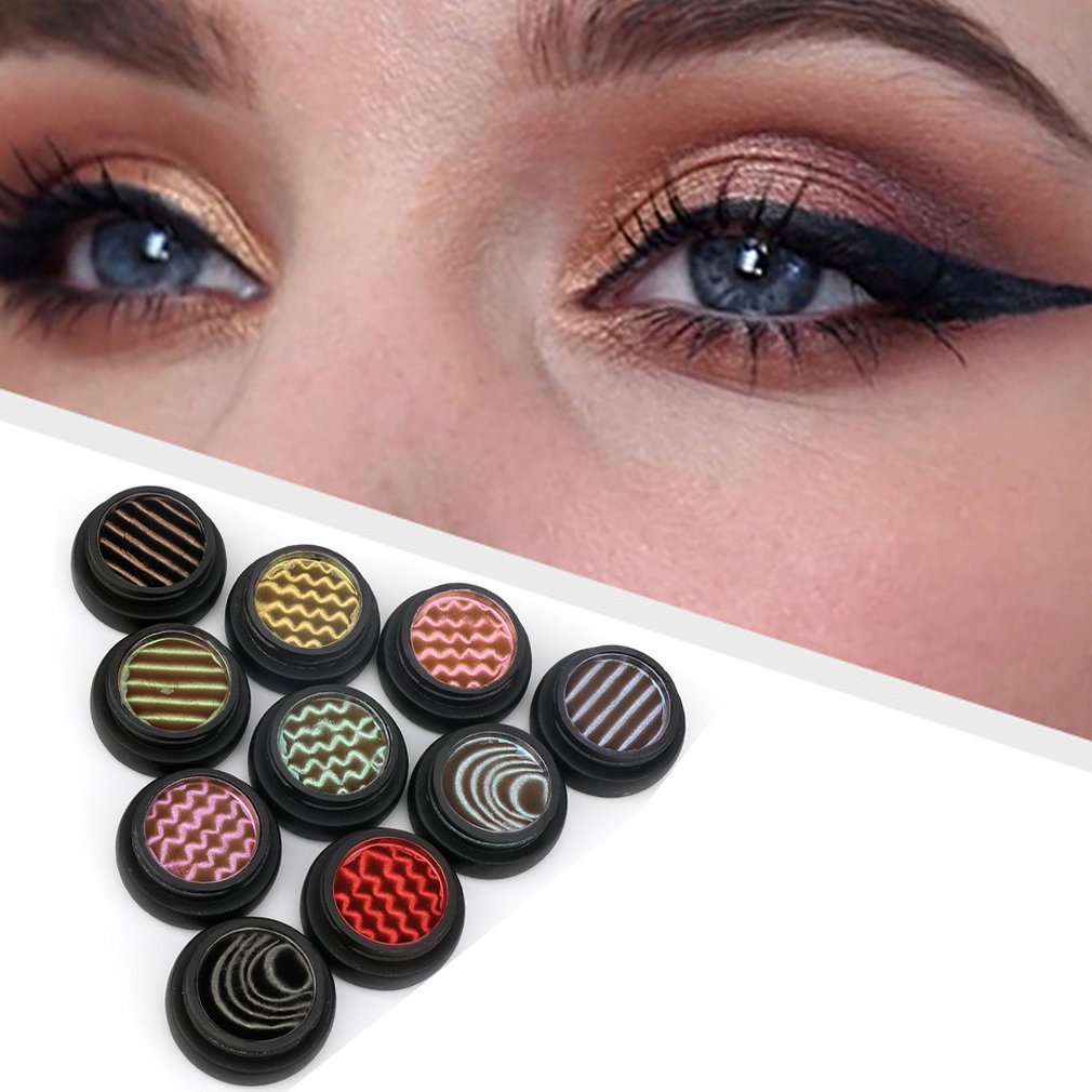 Fashion Velvet High-Gloss Magnetic Eye Shadow Metal Texture Eye Shadow Strength 10 Color Color Optional - ebowsos