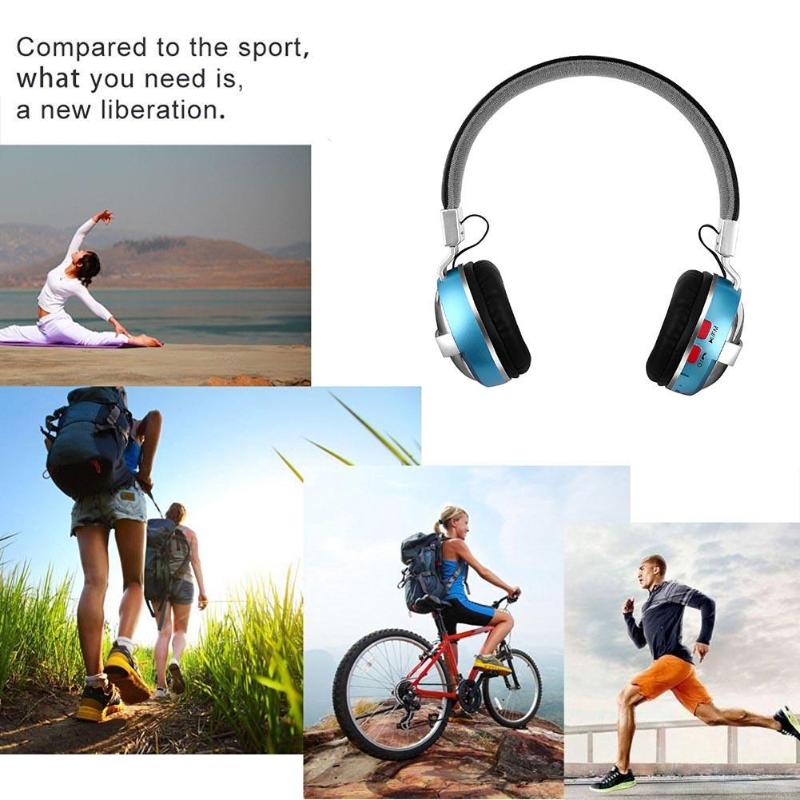 Fashion Wireless Stereo Bluetooth Headphones Folding Headset Support FM Radio TF Card for Smart Phone Tablet PC Earphone - ebowsos