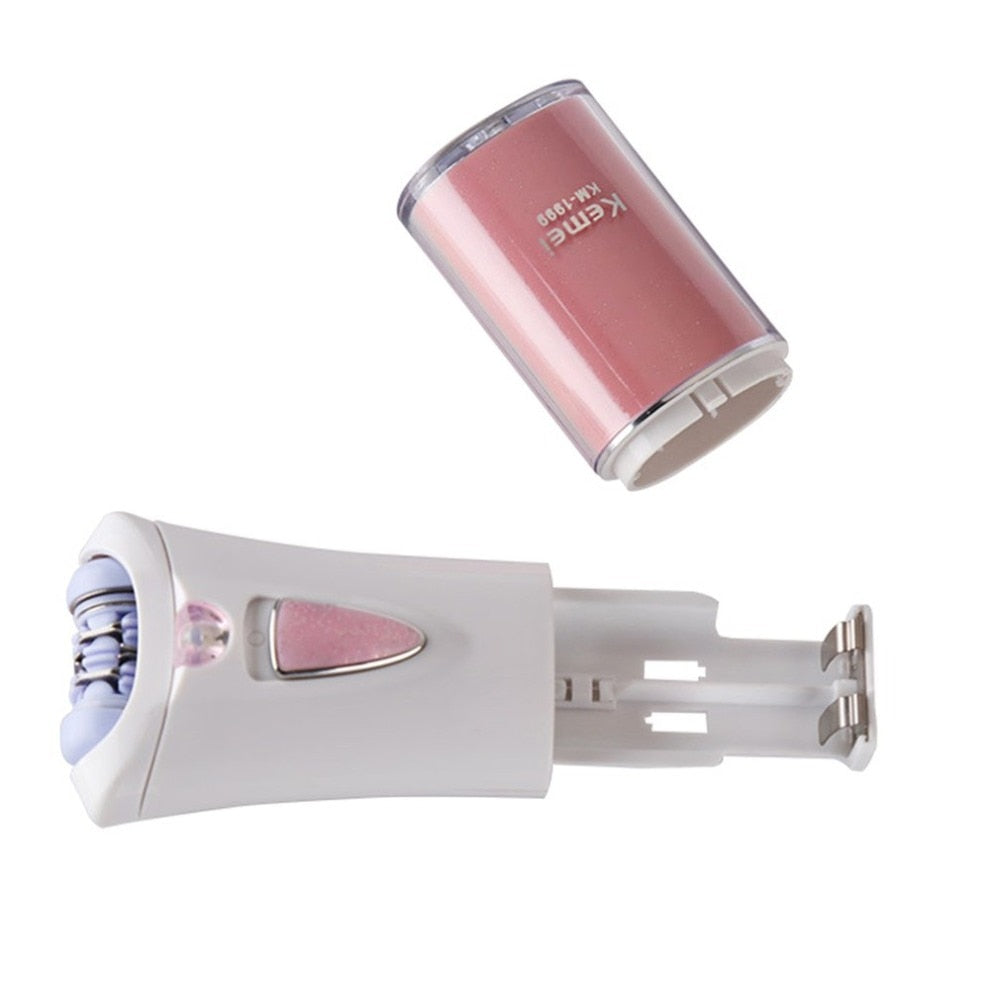 Fashionable Portable Women wax for depilation Lady's Electric 2 Battery Hair Shaver Epilator Travel Home Use Hair Removal Tools - ebowsos