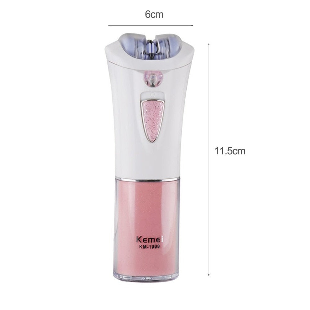 Fashionable Portable Women wax for depilation Lady's Electric 2 Battery Hair Shaver Epilator Travel Home Use Hair Removal Tools - ebowsos