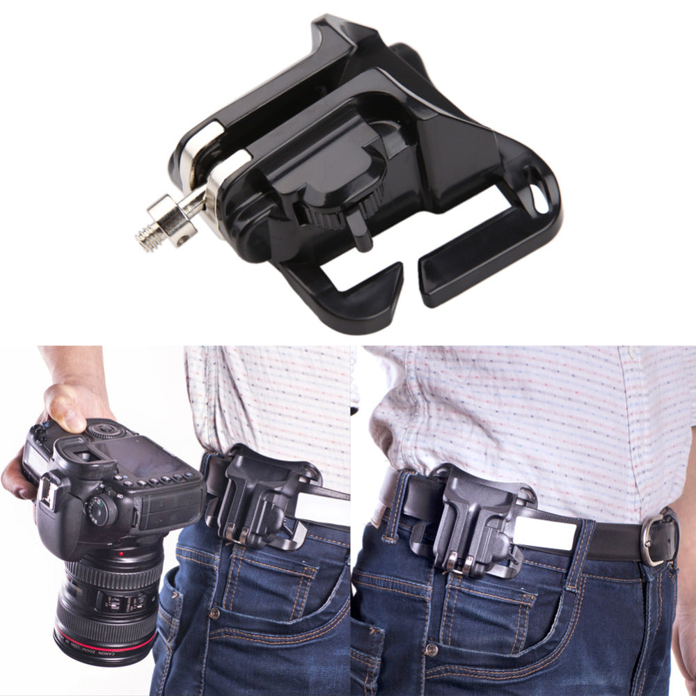 Fast Loading Camera Hard Plastic Holster Waist Belt Quick Strap Buckle Button Mount Clip For Sony Canon DSLR Cameras Promotion - ebowsos