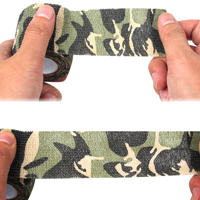 First Aid Stretch Camouflage Tape Anti-slip Non-Woven Self-Adhesive Elastic Bandage Self-adhesive Type Repeatedly-ebowsos