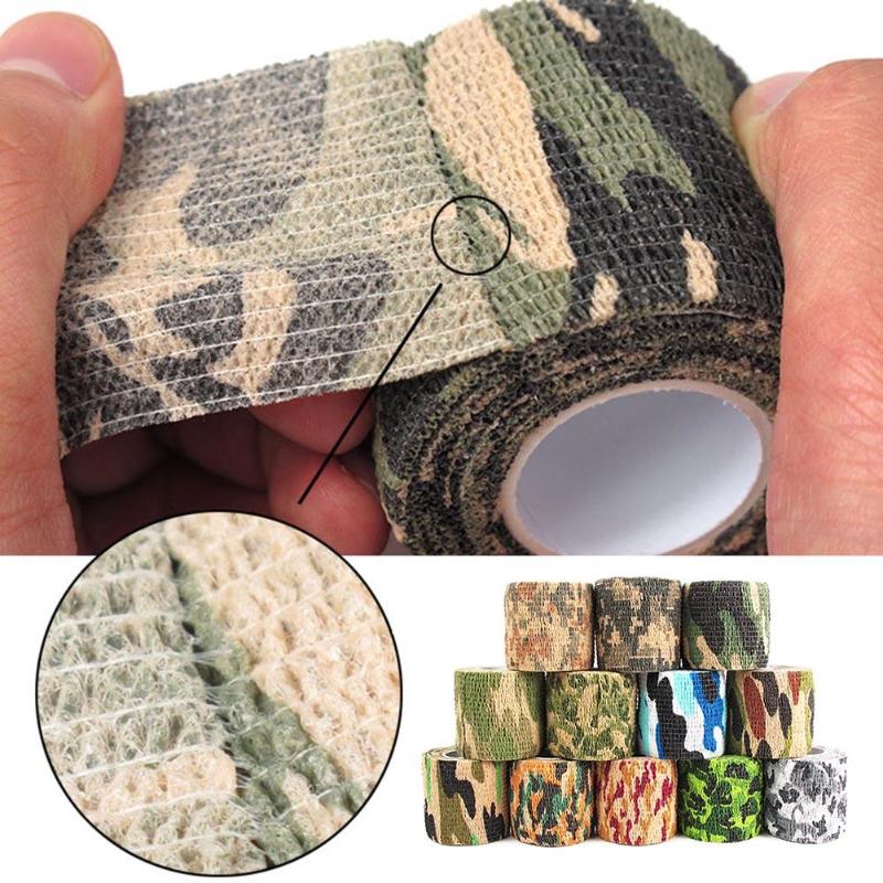 First Aid Stretch Camouflage Tape Anti-slip Non-Woven Self-Adhesive Elastic Bandage Self-adhesive Type Repeatedly-ebowsos