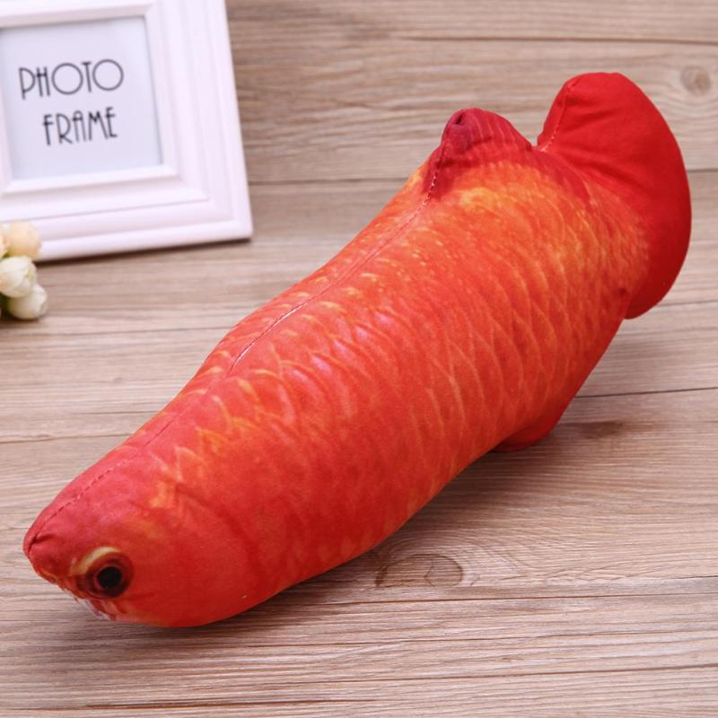 Fish Simulation Cat Toys Stuffed Fish with Catnip Pet Interactive Funny Playing Cat Kitten Rattle Scratch Catch Training Toys - ebowsos
