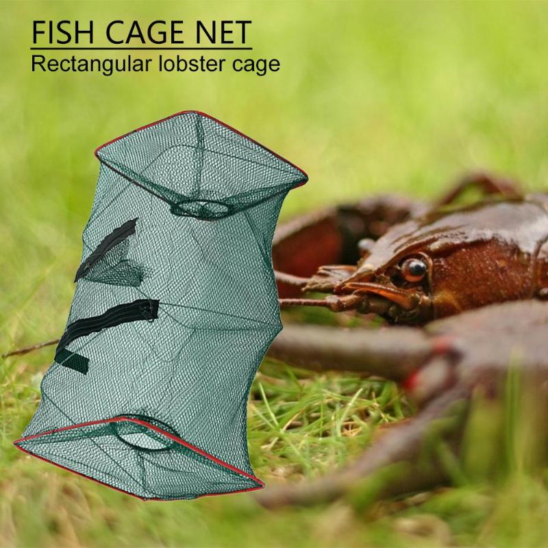 Fishing Net Cage Catcher Trap for Crab Fish Shrimp Portable Mesh Tackle-ebowsos