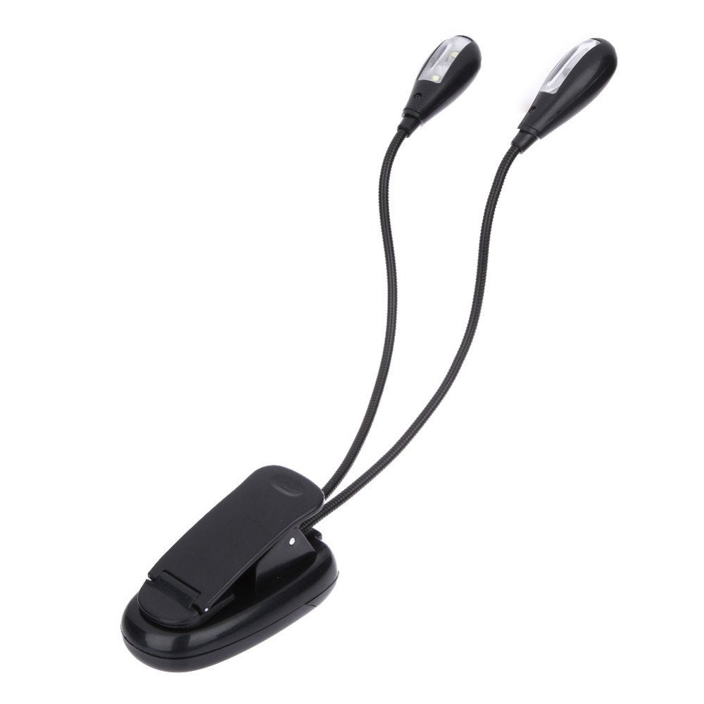 Flexible 4 LED Table Lamp With Clip USB Plug Power Supply LED Desk Night Lighting for Reading Laptop PC Computer - ebowsos