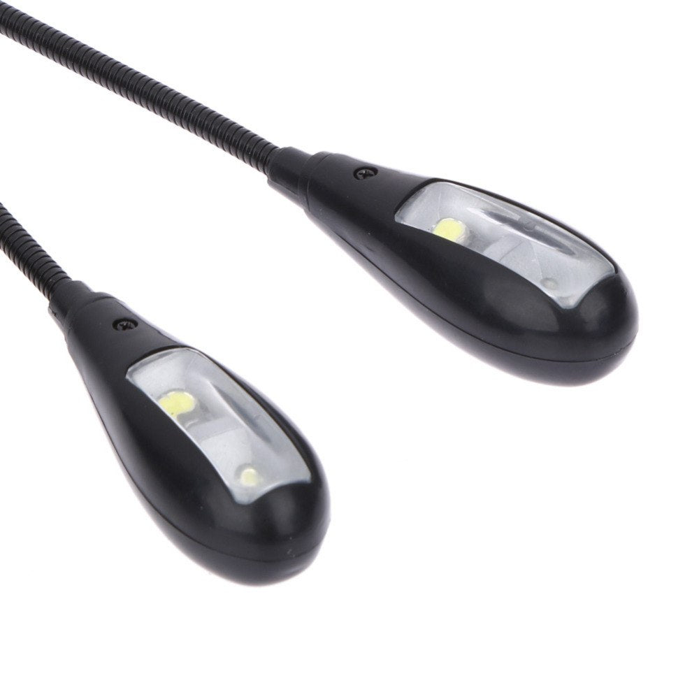 Flexible 4 LED Table Lamp With Clip USB Plug Power Supply LED Desk Night Lighting for Reading Laptop PC Computer - ebowsos