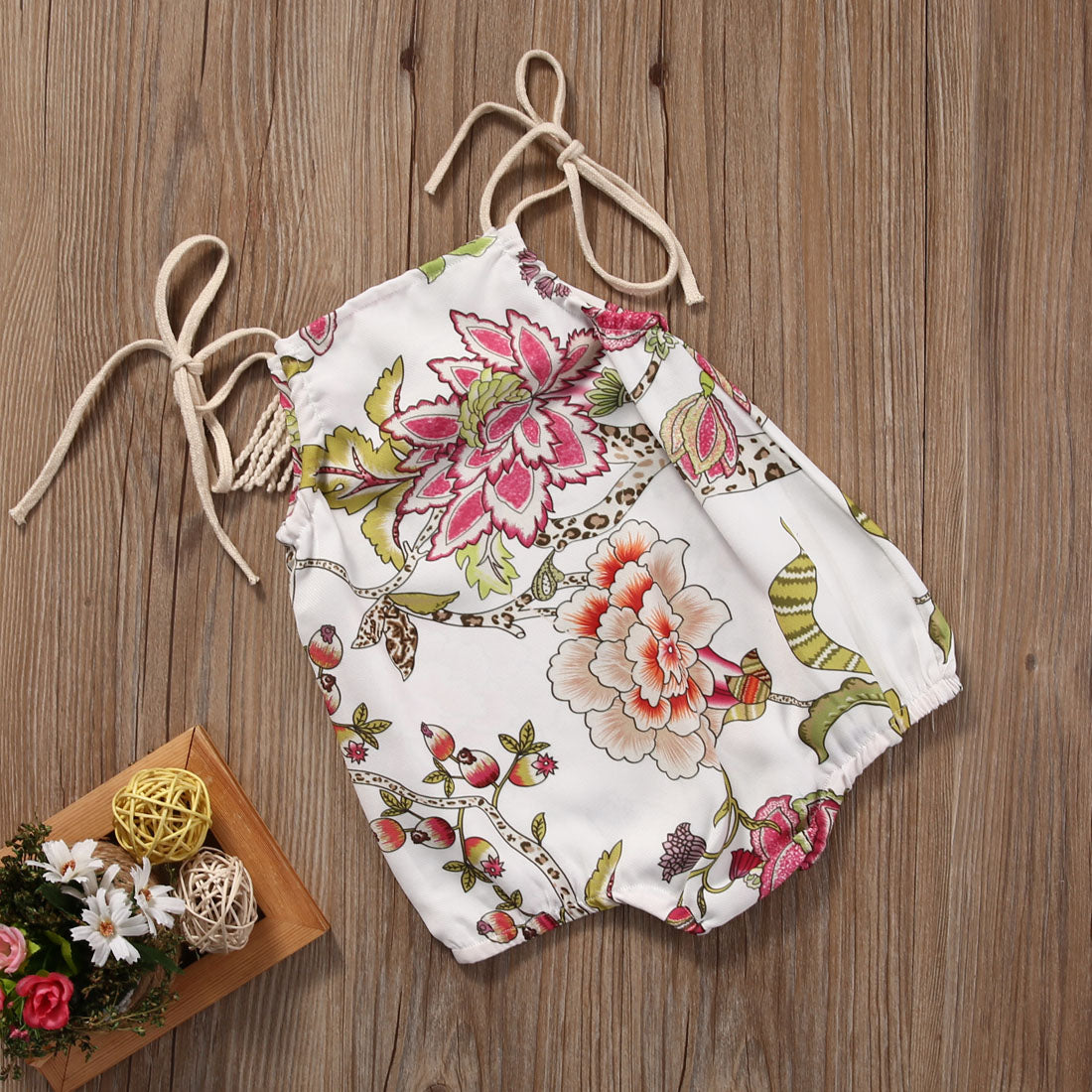 Floral Newborn Infant Baby Girls Bodysuit  Jumpsuit Outfits Sunsuits Set Clothes - ebowsos
