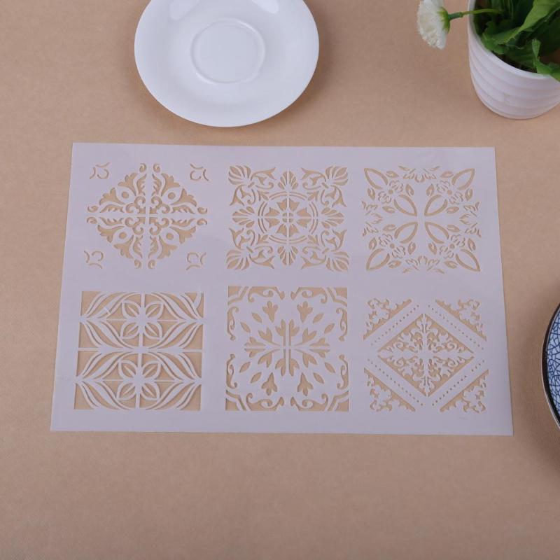 Flower Square Cake Stencil Fondant Template Buttercream Spray Mold DIY Kitchen Cake Cookies Baking Decoration Tools DropShipping - ebowsos