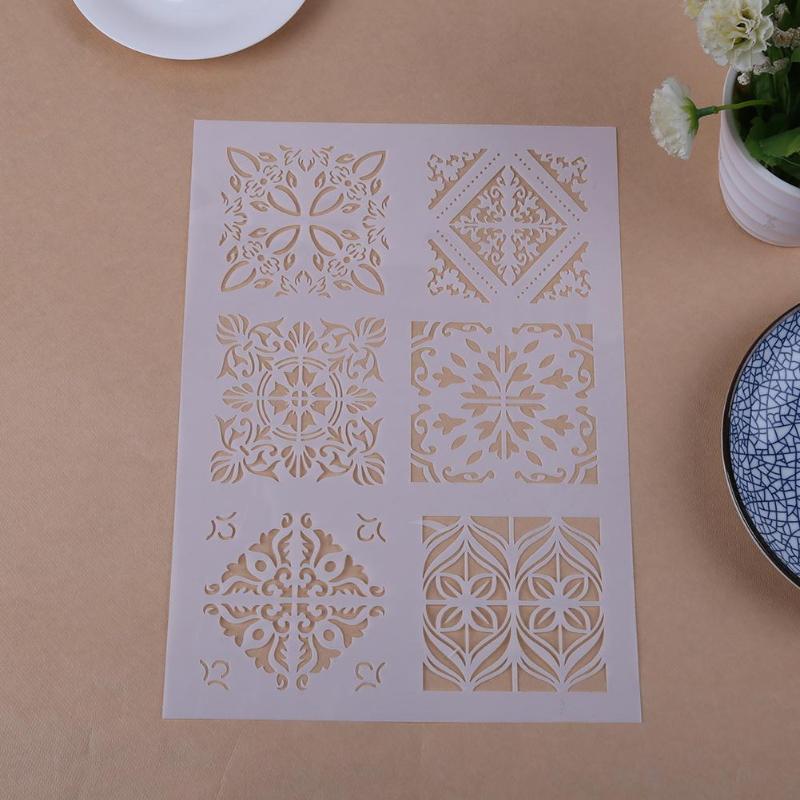 Flower Square Cake Stencil Fondant Template Buttercream Spray Mold DIY Kitchen Cake Cookies Baking Decoration Tools DropShipping - ebowsos
