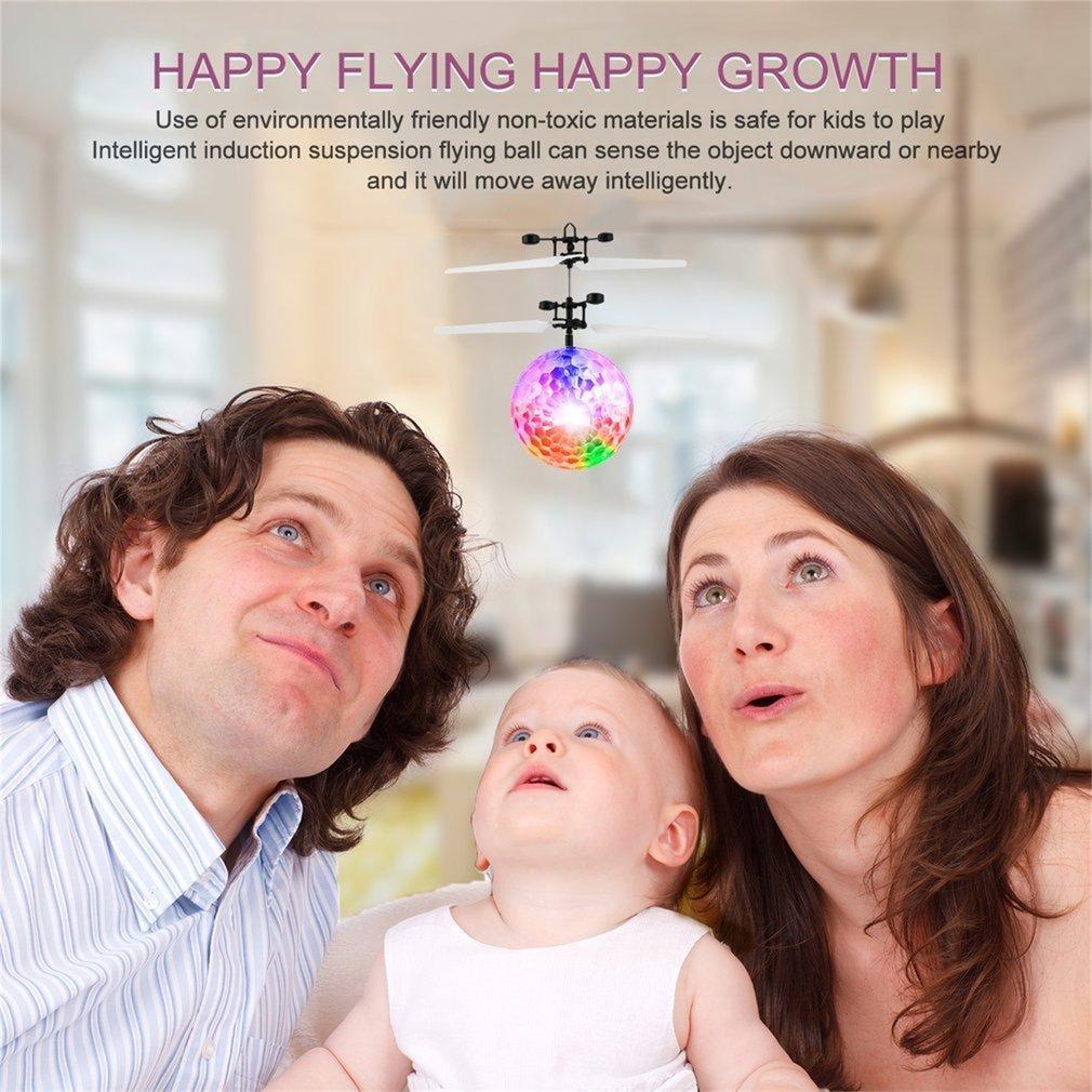 Flying Crystal Ball LED Flashing Light Infrared Induction Helicopter Ball Intelligent Induction Toy-ebowsos