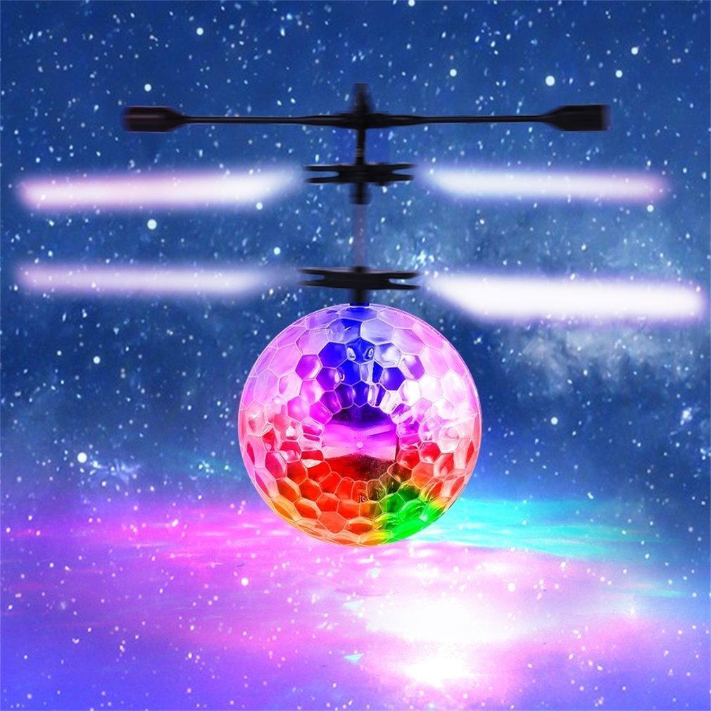 Flying Crystal Ball LED Flashing Light Infrared Induction Helicopter Ball Intelligent Induction Toy-ebowsos