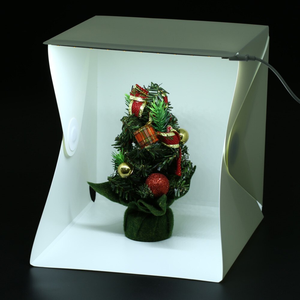 Foldable Studio Box Portable Mini Folding Photo Studio Box Photography Backdrop Softbox USB LED Light Desktop Backgound - ebowsos