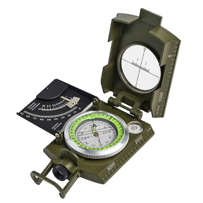 Folding Mini Luminous Compass Outdoor Camping Hiking Geological Dashboard-ebowsos