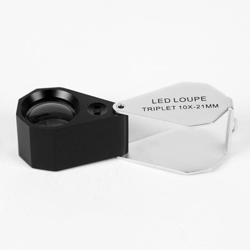 Folding Portable Antique Jadeite Identification Magnifier Magnifying Glass With Amplification factor 10X/20X/30X Dropshipping - ebowsos
