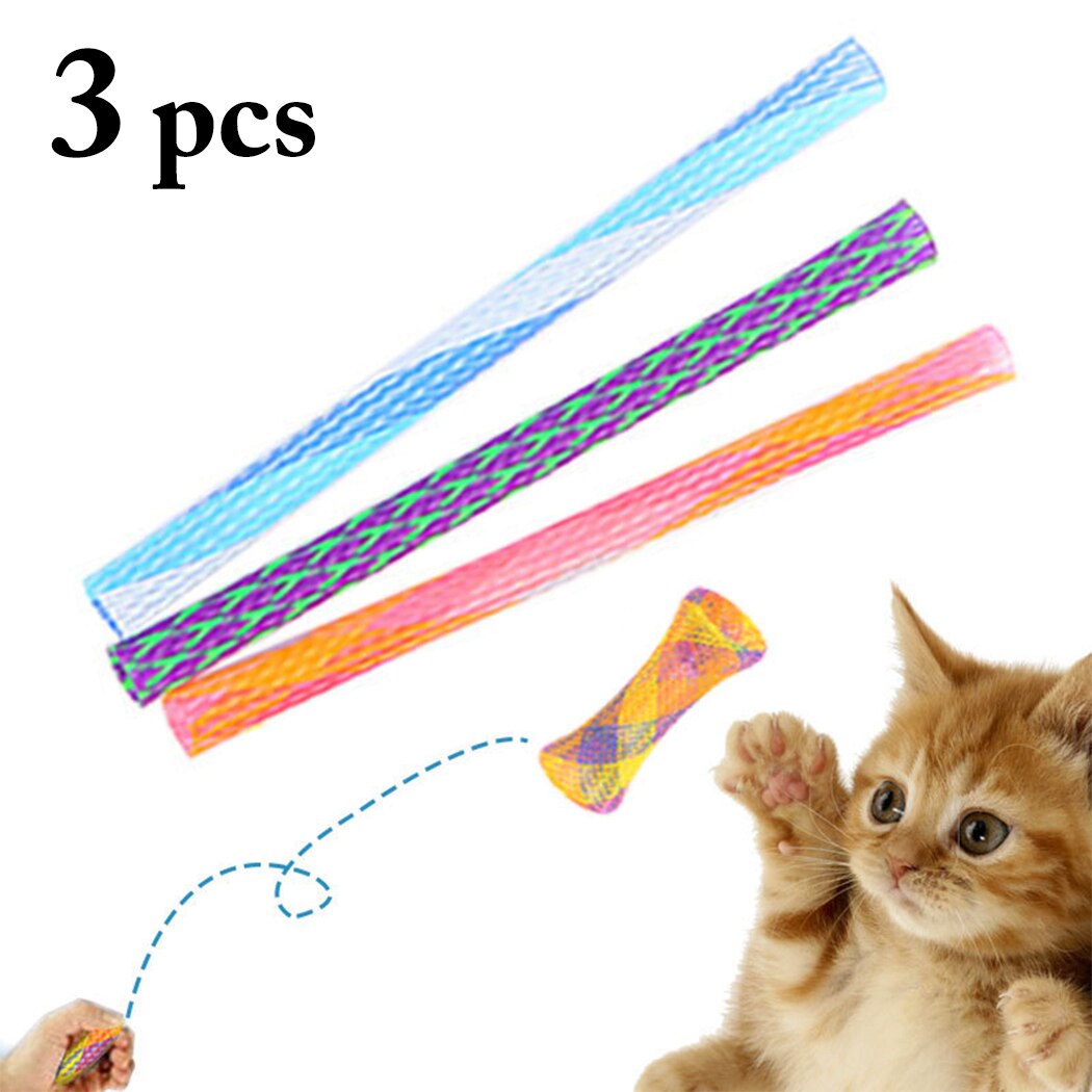 Folding Spring Shape Cat Bouncing Toy Good Elasticity Pet Funny Playing Toys Supplies Cat Interactive Toy Cat Teaser Supplies-ebowsos