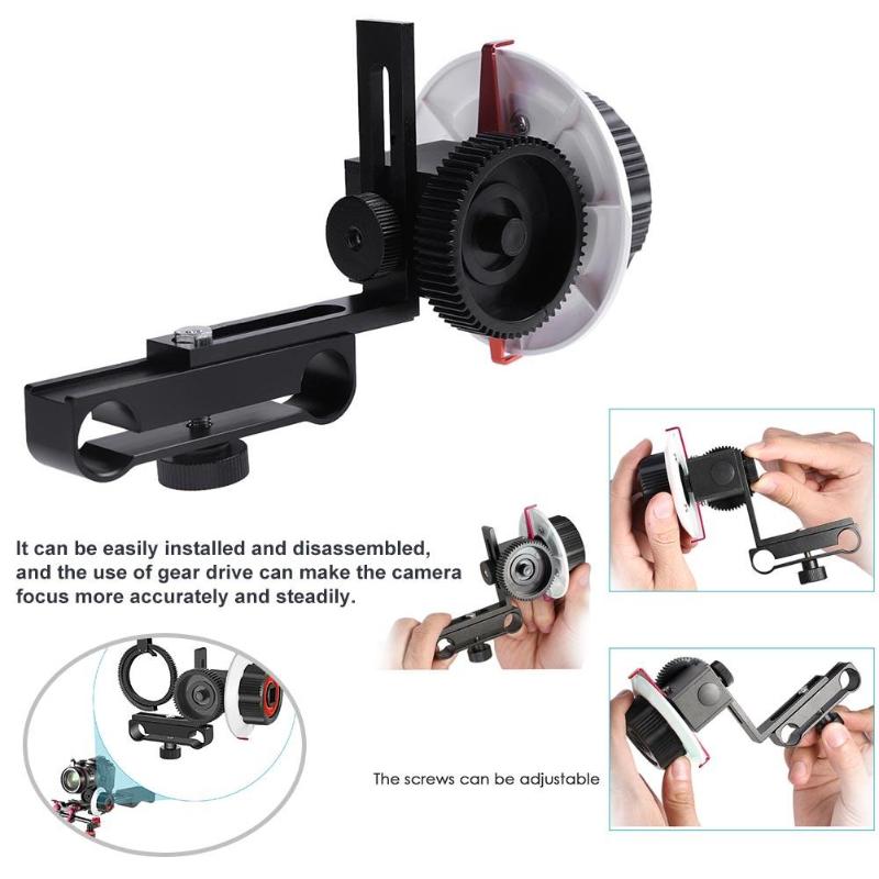 Follow Focus F0 with Adjustable Gear Ring Belt for Canon Nikon Sony DSLR Camera for Follow Focus Shooting - ebowsos