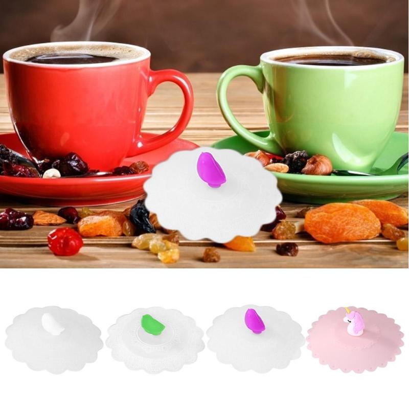 Food Silicone Cup Cover Fruit Heat-resistant Coffee Sealed Lid Kitchen Tool Anti-skid Effect Heat Resistance Dropshipping - ebowsos