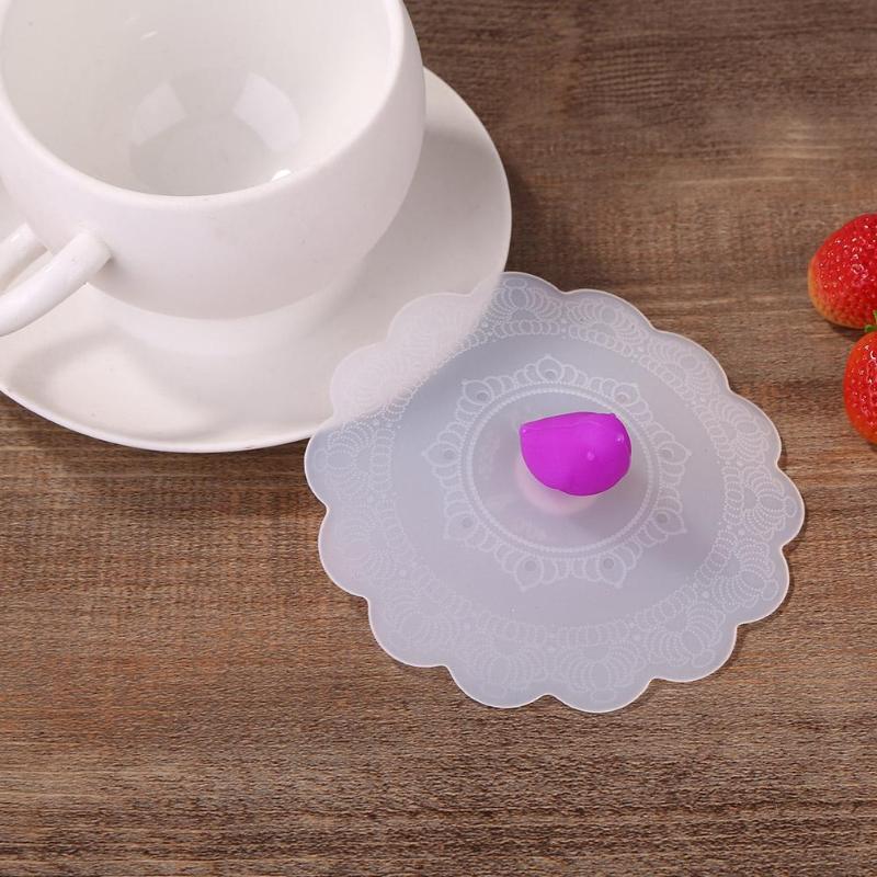 Food Silicone Cup Cover Fruit Heat-resistant Coffee Sealed Lid Kitchen Tool Anti-skid Effect Heat Resistance Dropshipping - ebowsos