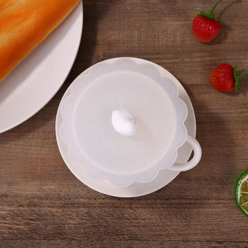 Food Silicone Cup Cover Fruit Heat-resistant Coffee Sealed Lid Kitchen Tool Anti-skid Effect Heat Resistance Dropshipping - ebowsos