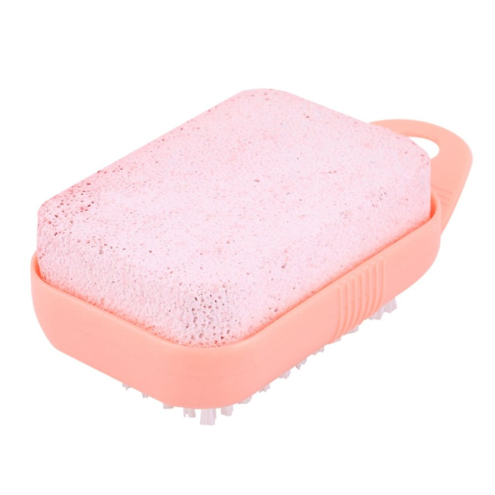 Foot Pumice Stone with Brush Two Sided Foot Scrubber Foot Exfoliator Dead Skin Remover Foot Care Tool Pedicure Grinding Tool - ebowsos