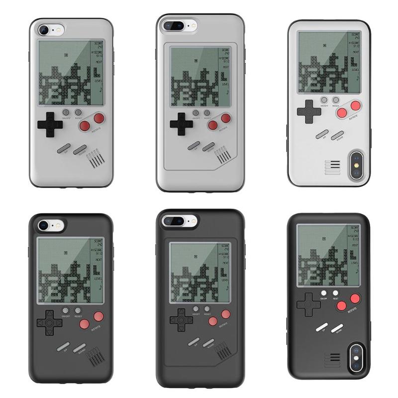 For Ninetendo Tetris Gameboy Phone Case Soft Edge Game Console Protective Back Cover Shell for iPhone 7 8 7P 8P X High Quality - ebowsos