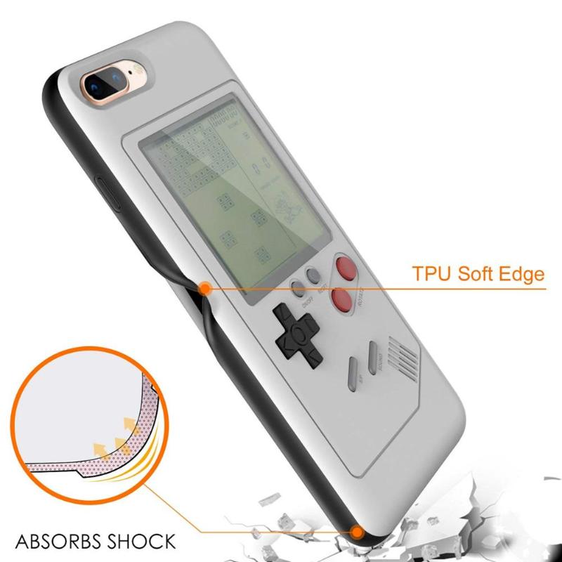 For Ninetendo Tetris Gameboy Phone Case Soft Edge Game Console Protective Back Cover Shell for iPhone 7 8 7P 8P X High Quality - ebowsos