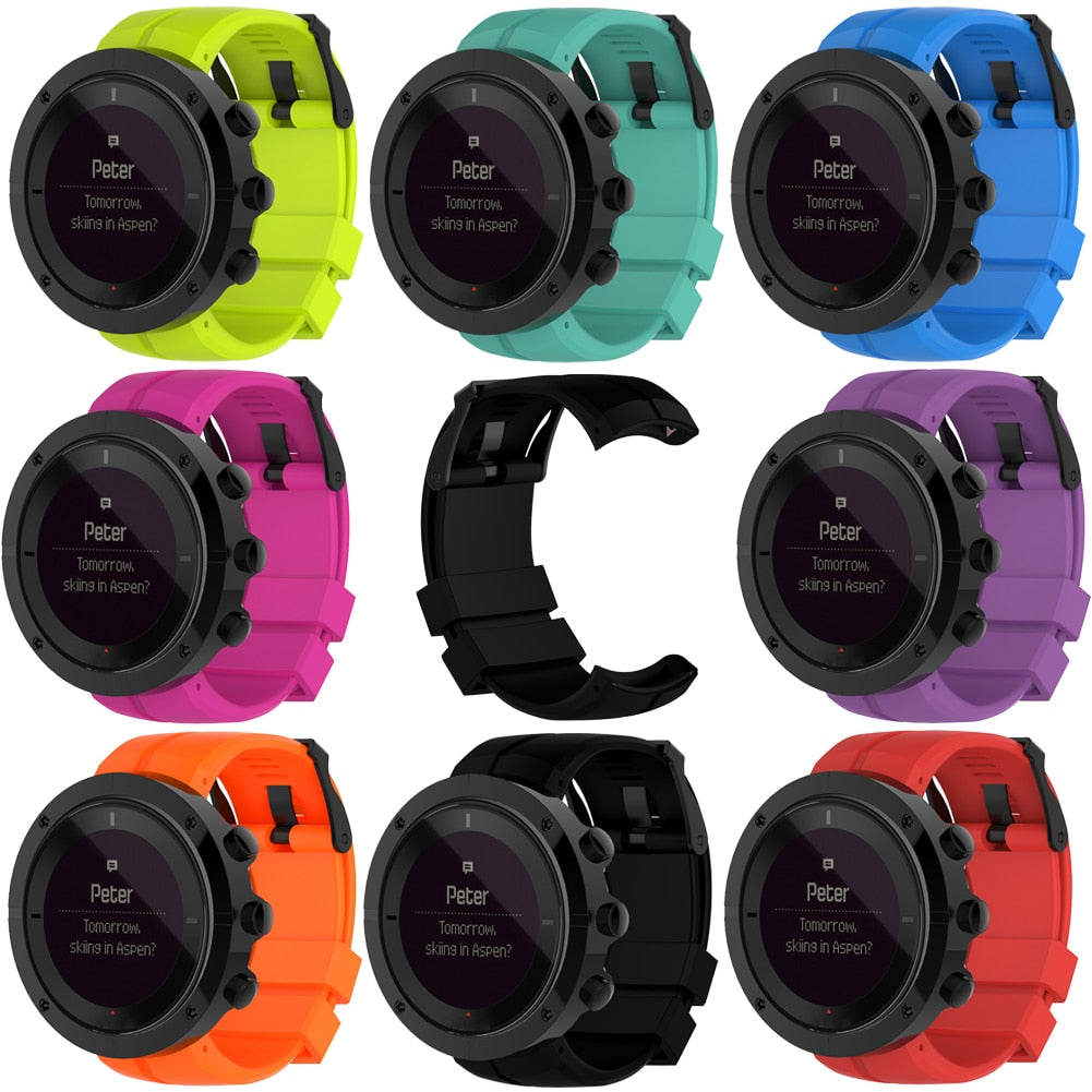 For SUUNTO Watchband Strap Silicone Sport Watchband Bracelet Strap Band for SUUNTO KAILASH 7R/KAILASH Series Watch w/ Tools - ebowsos