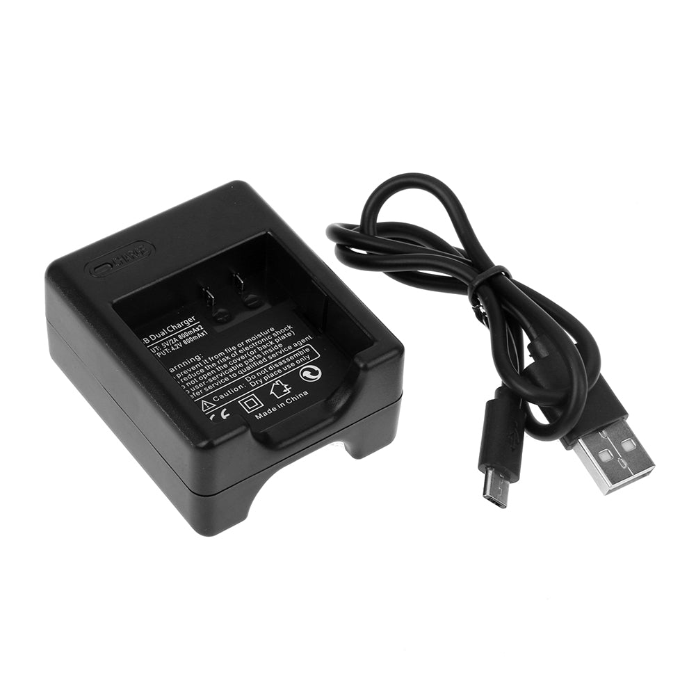For Sport Action Camera Battery Charger New Dual Charger Dock USB Cable for Xiao Yi 2 AZ16-1 battery Sports Action Camera - ebowsos