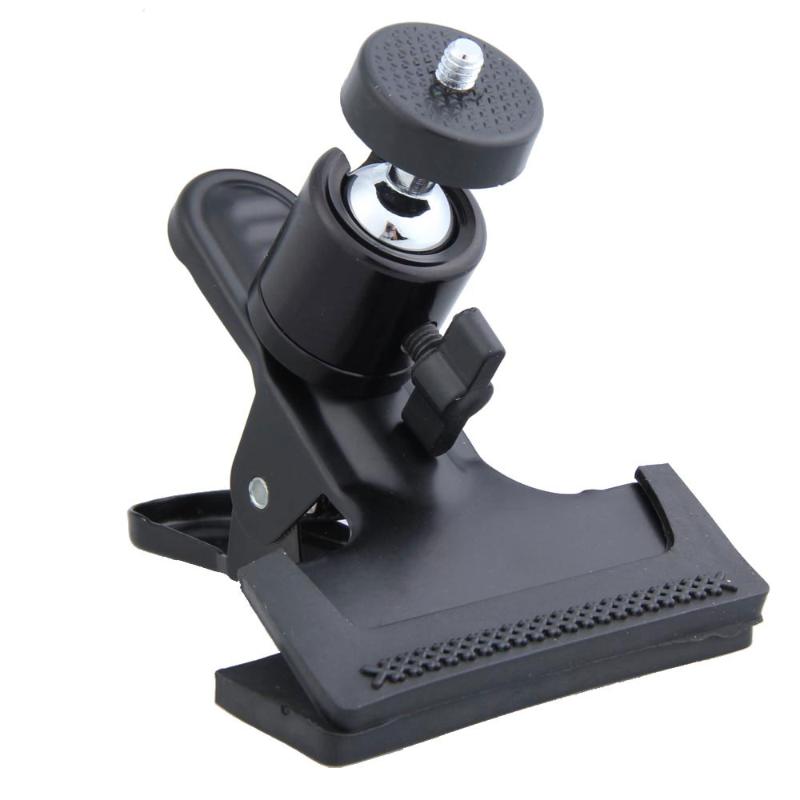 For Studio Camera Portable Multi-function Spring Clamp 360 Degree with Ball Socket Head Big Clip For Studio Camera Flash - ebowsos