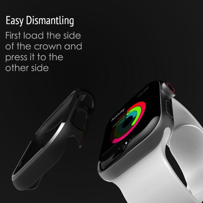 Frame Protective Case for Apple Watch band 44mm 40mm iwatch 4 Plating Cover Shell Ultra-Thin Hard Protective Shockproof Case - ebowsos