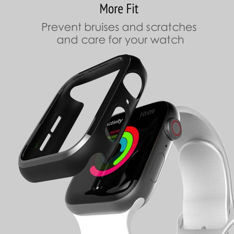 Frame Protective Case for Apple Watch band 44mm 40mm iwatch 4 Plating Cover Shell Ultra-Thin Hard Protective Shockproof Case - ebowsos